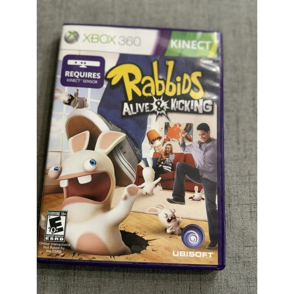 Rabbids: Alive & Kicking - Microsoft‎ Xbox 360 Kinect With Manual 2011 Rates E